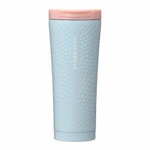Starbucks Japan 2019 Pastel Blue Tumbler with Peach Lid